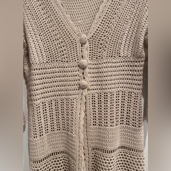 Vintage Crochet sweater cover up - Picture 2 of 6